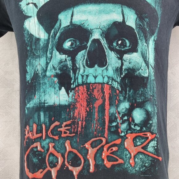 Alice Cooper Shirt Mens Medium Black Spend The Night With Graphic Tee Tour Skull - Picture 2 of 13